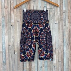 New Wolven S Moonlight Mandala Pocket Bike Shorts 10" High Waisted Yoga Tight